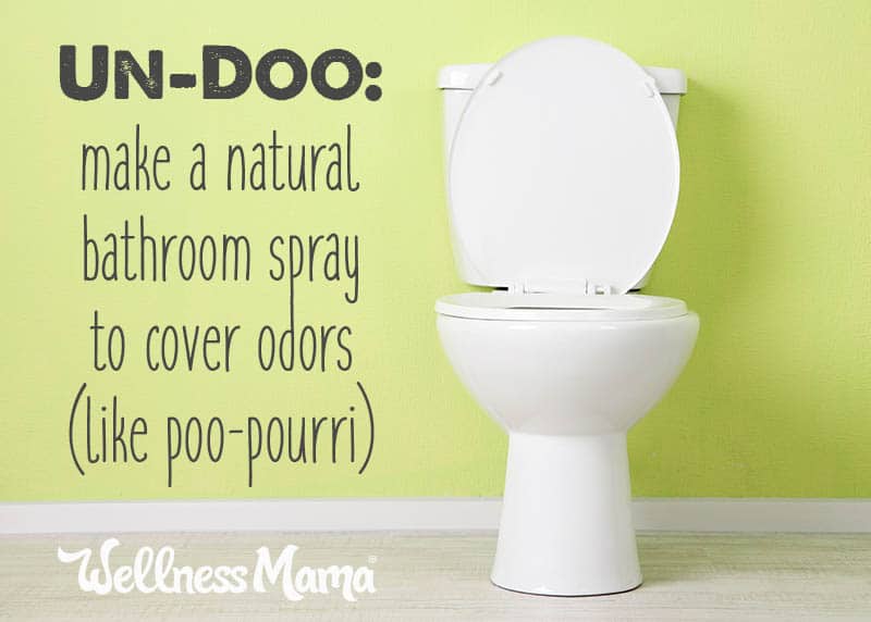 Make a natural bathroom spray like poo-pourri to cover bathroom odors