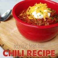 Bean free chili recipe