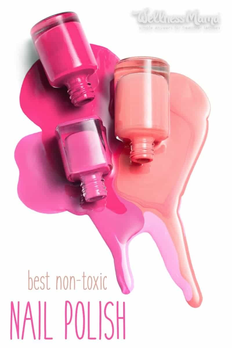 These non-toxic nail polish choices are water-based, natural, free of chemicals toulene and formaldehyde and rated safe by the Environmental Working Group.