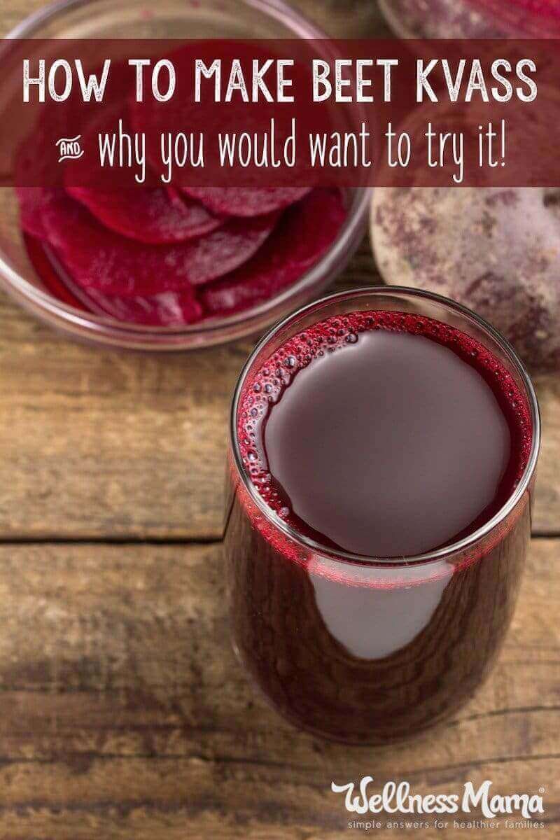 Beet Kvass is a traditional drink that contains probiotics and enzymes. It is said to purify the blood, boost energy and improve liver function.