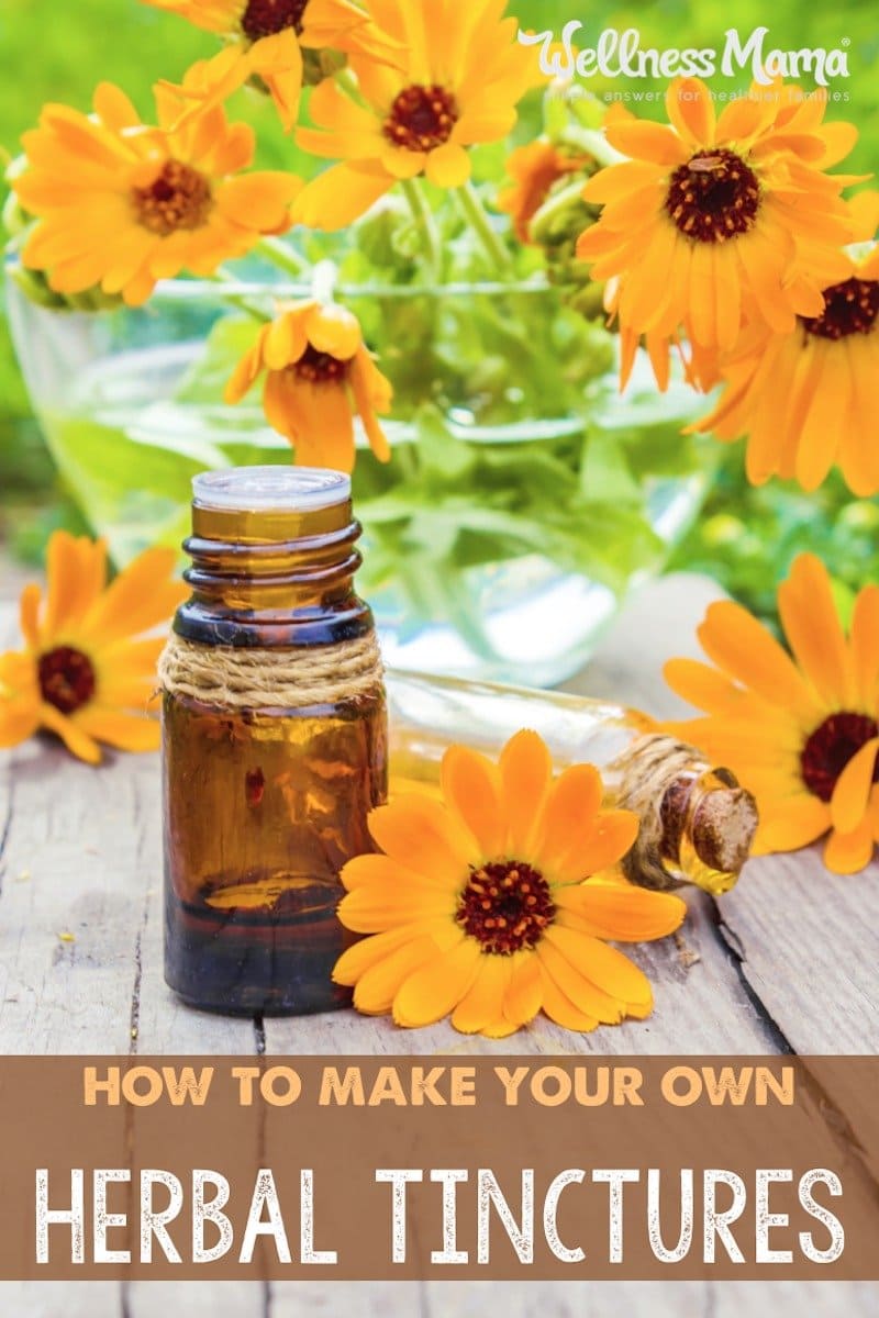 Herbal tinctures made from dried herbs are a great way to preserve and concentrate the benefits of the herbs. They are inexpensive to make and last for years!