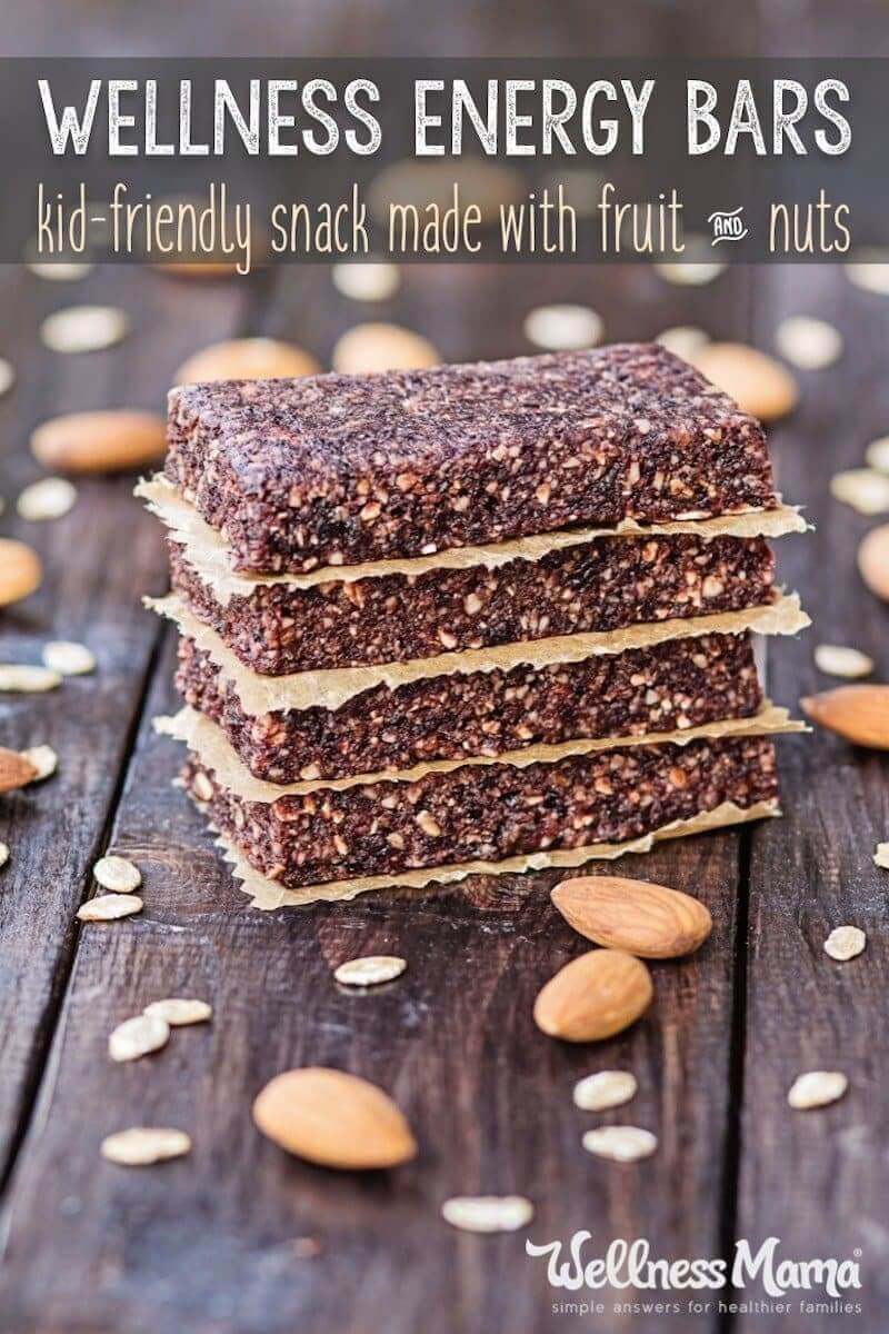 These healthy wellness energy bars are a mix of dates and nuts with any customizable flavor combinations for a delicious grain free snack.
